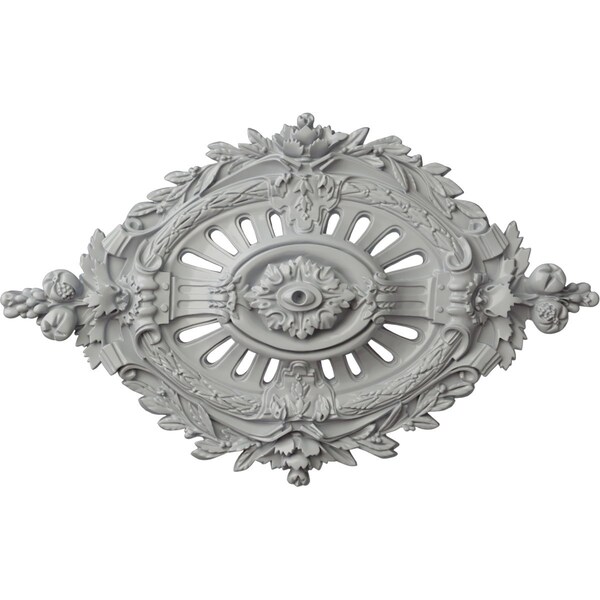 Ekena Millwork Antonio Ceiling Medallion, Hand-Painted Frost, 35 7/8"W x 22 1/2"H x 4 3/8"P CM35X22ANFRF - main